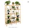 Indoor Plant Stand, Bamboo Utility Shelf with Storage Organizer Pots, Outdoor Tiered Plant Shelf for Multiple Plants, for Window, Garden, Balcony, and Living Room